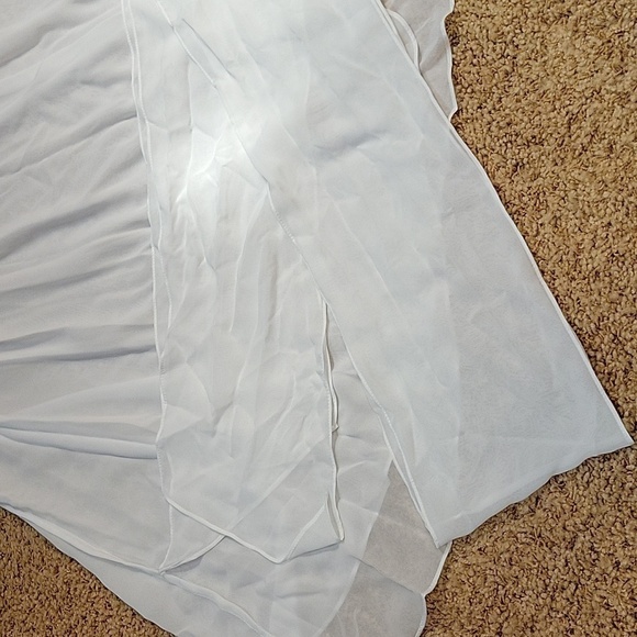 Two Piece White Lace Bohemian Boho Wedding Dress Size 4 Mint Condition - Picture 12 of 16